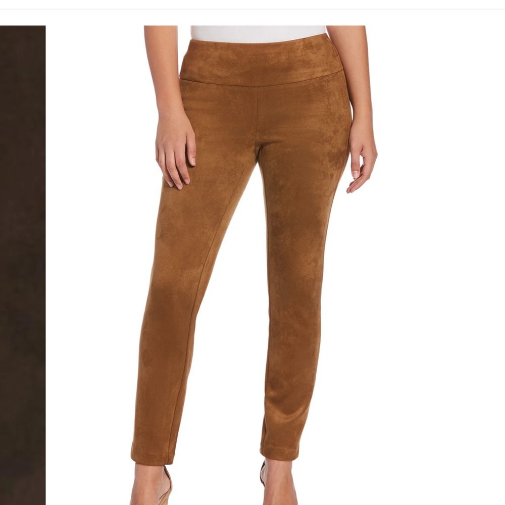 pants velvet brown skinny fit rafaella